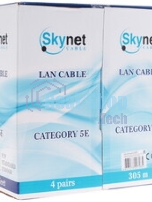 Кабель SkyNet Premium UTP outdoor 4x2x0,51 на тросу, медный, FLUKE TEST, кат.5e, однож., 305 м, на катушке, черный
