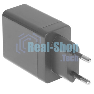 Сетевое зарядное устройство BQ Charger 38W2A01 (2 ports Type-C + USB, PD 20W+QC3.0 18W, 38W total) серый