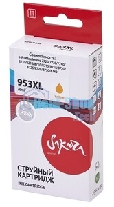Картридж Sakura 953XL струйный желтый увеличенной емкости (1450 стр)