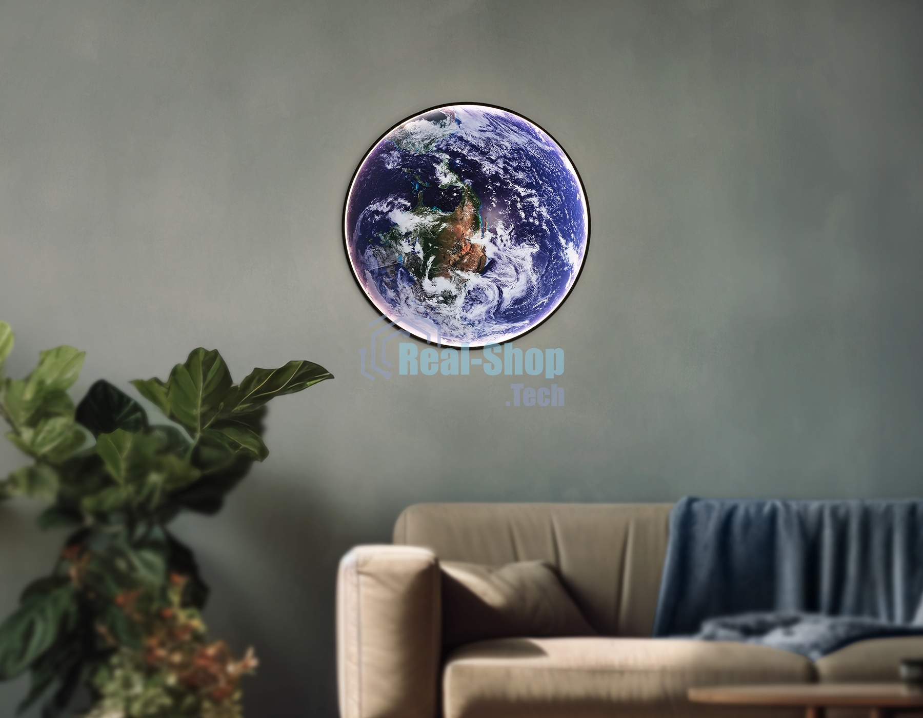 Настенно-потолочный светодиодный светильник Ambrella light FW11135 BK черный 38W LED 3000-6400K D600*38