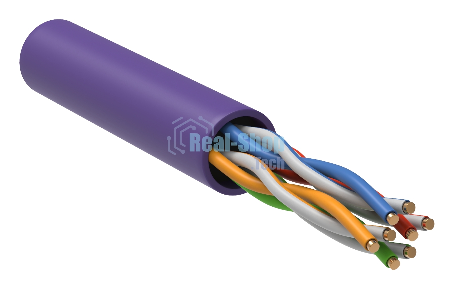 Витая пара ITK LC1-C5E04-126 U/UTP кат.5E 4x2x24AWG LSZH фиолетовый (305м)