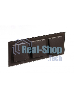 Рамка 3-м AtlasDesign Nature стекло мокко SchE ATN320603
