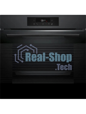 Духовой шкаф электрический Bosch HJG852YT0T Serie 6, 60 см, 66 л, черный матовый,сенсорное управление, 8 режимов+AutoPilot 30(30 автоматических программ), LCD-дисплей, галогенное освещение, самоочистка EcoClean,Soft Open and Soft Close door,телескопические направляющие на 2 уровнях