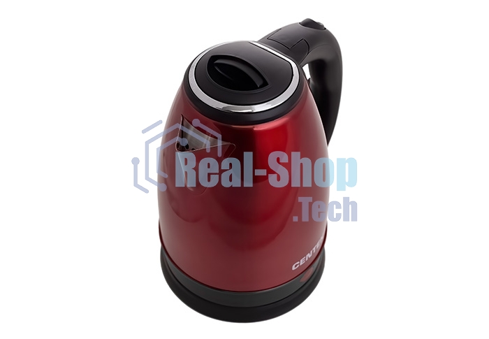 Чайник Centek CT-1068 RED (красный) металл 2л, 2000W, хромированная вставка на крышке