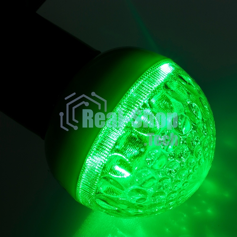 Лампа шар Neon-night e27 9 LED Ø50мм зеленая