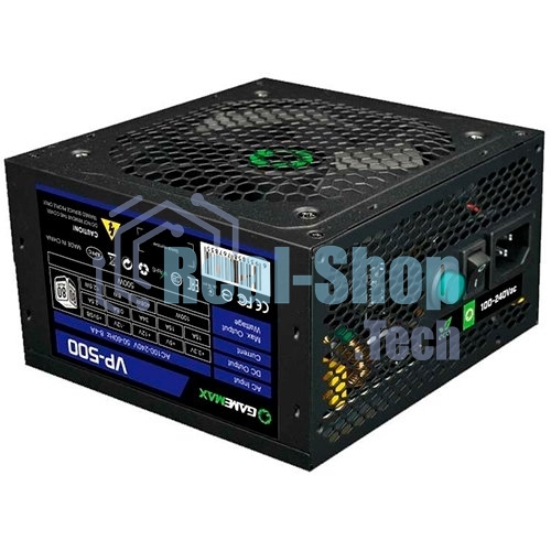 Блок питания GameMax VP-500 80 PLUS ATX 500W, Ultra quiet
