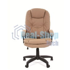 Кресло офисное Chairman 668 LT NEW экопремиум, бежевый, черный пластик