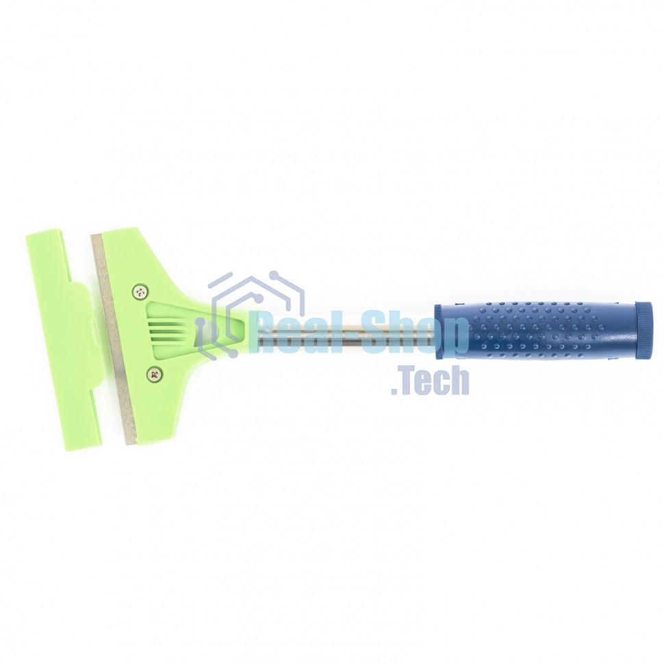 Скребок Сибртех, фиксированное лезвие, 100мм металлич, обрезиненная ручка, 300мм