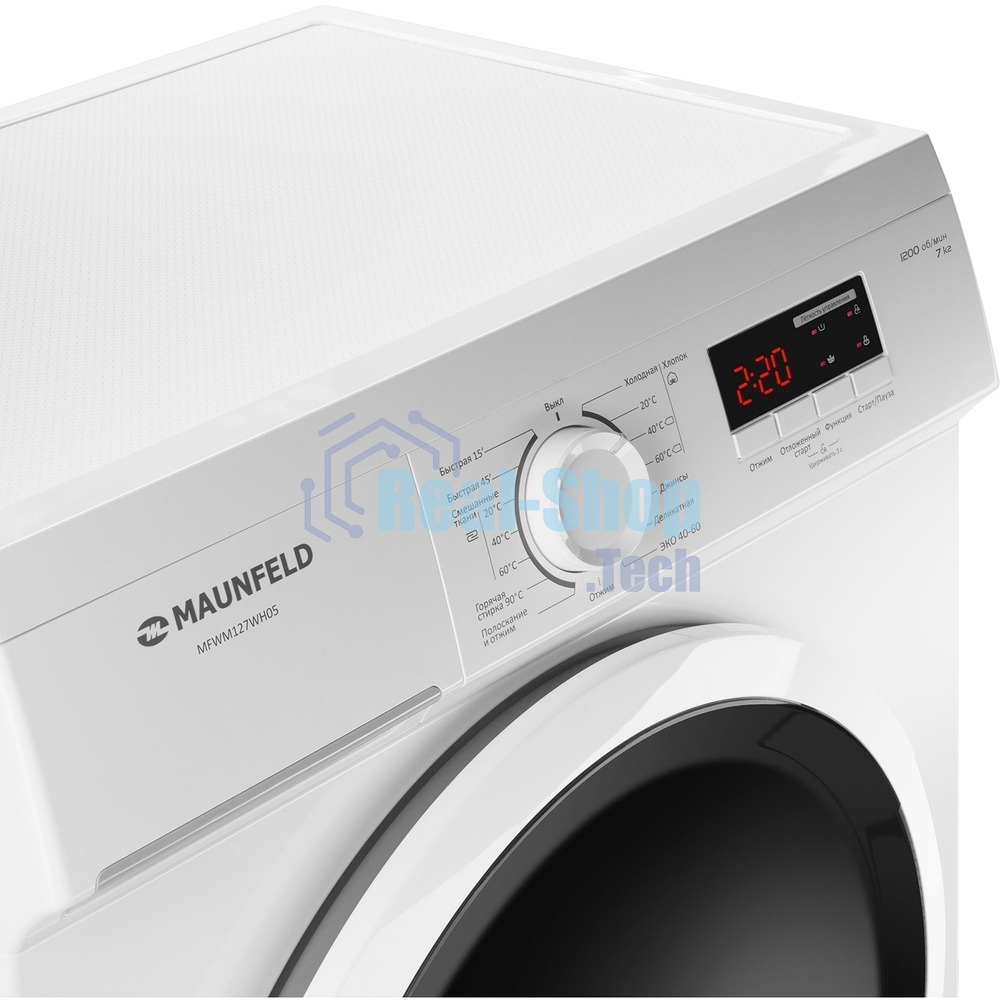 Стиральная машина Maunfeld MFWM127WH05 белый, загрузка фронтальная 7 кг, 1200 об/мин., класс: А+++