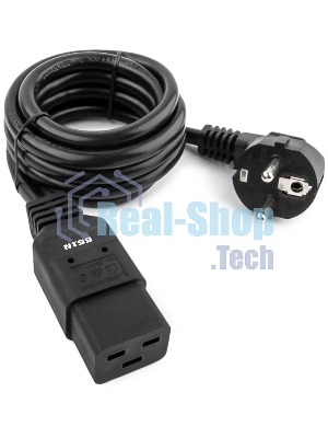Шнур питания NTSS NTSS-PC19772 C19-Schuko проводник.:3x1.5мм2 3м 220/250В 16А черный