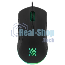 Мышь проводная Defender Arga GM-049 черный, 3600 dpi, USB, кнопки - 6