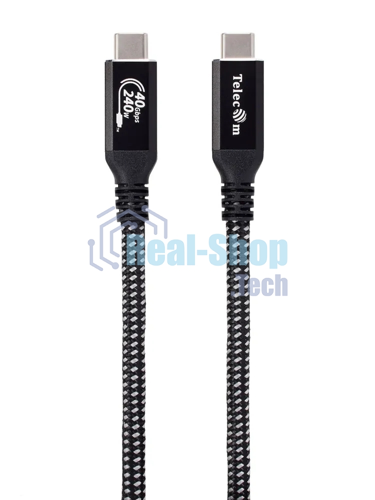 Кабель USB4 TypeCM/CM 8K@30Hz, 40Gbps, PD 240W, медь Telecom 1.5м TUS840-1.5M