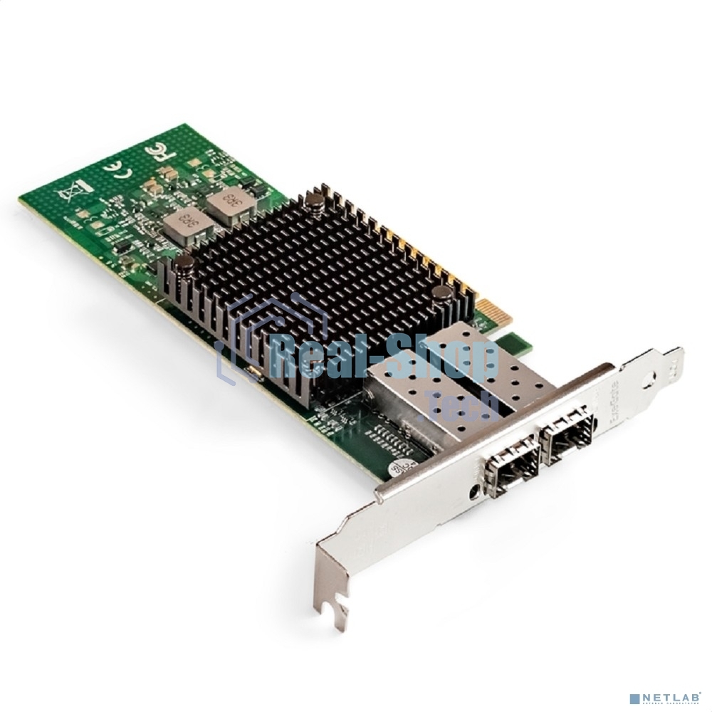 Сетевой адаптер ExeGate EXE-MCX3-2SFP+ (PCI-E x8 v.3, порты 2x SFP+, Dual 10Gb/s, Server NIC Chipset Mellanox ConnectX-3)