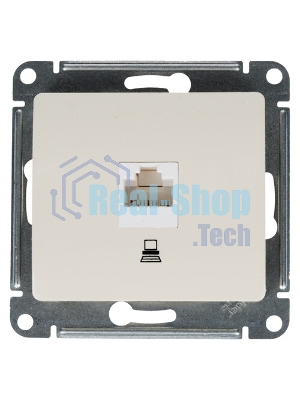 Механизм розетки комп. 1-м СП Glossa RJ45 беж. SchE GSL000281K
