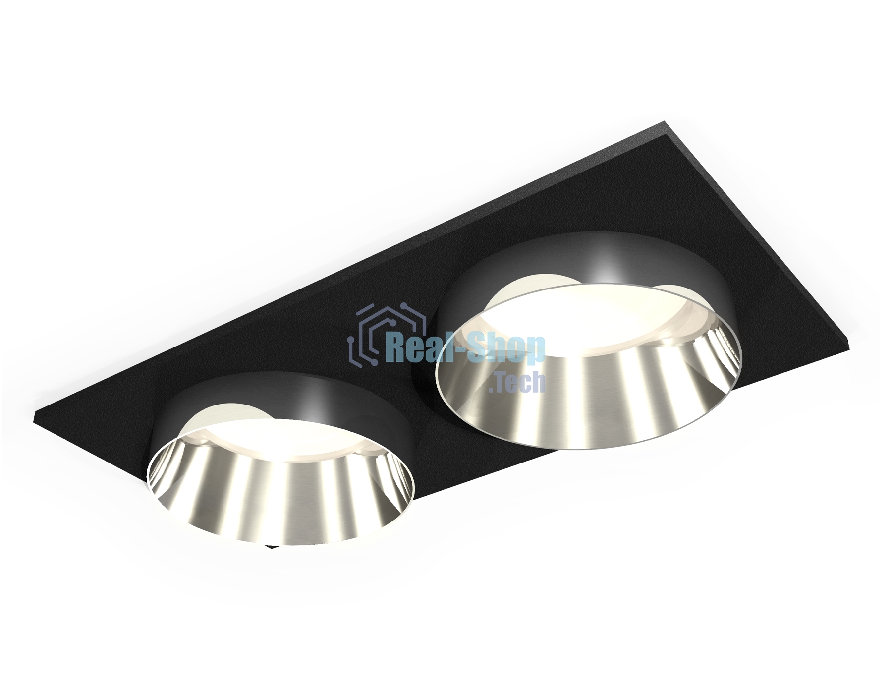 Комплект встраиваемого светильника Ambrella light XC6526022 SBK/PSL черный песок/серебро полированное MR16 GU5.3 (C6526, N6132)