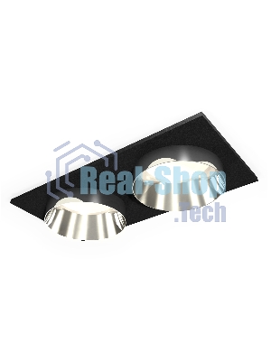 Комплект встраиваемого светильника Ambrella light XC6526022 SBK/PSL черный песок/серебро полированное MR16 GU5.3 (C6526, N6132)