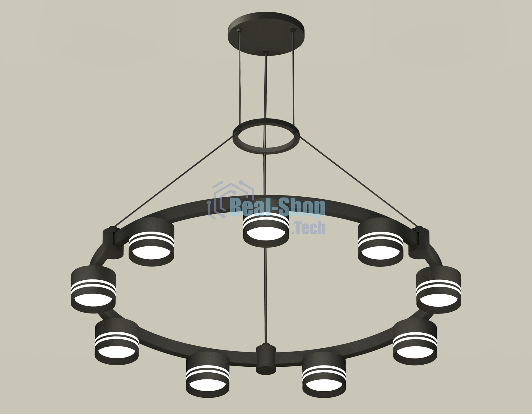 Светильник Ambrella light XR92051903/9 SBK/FR черный песок/белый матовый GX53  (A9205, C9242, N8478)