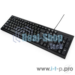 Клавиатура проводная Гарнизон GK-120, USB, черный, поверхность- карбон