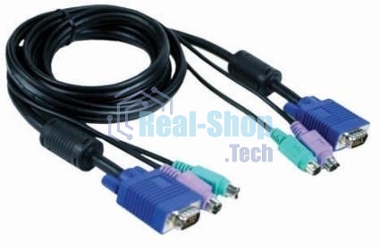 Переключатель D-Link DKVM-CB Кабель KVM длиной 1,8 м с разъемами PS2