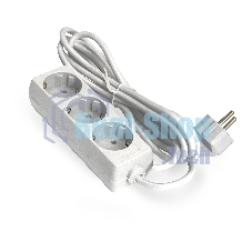 Удлинитель ExeGate ECE-3-3W (EX285806RUS), белый, 3 м, Евровилка с заземлением, 3 евророзетки с заземлением, 2200 Вт