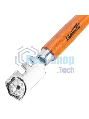 Стеклорез 6-роликовый с деревянной рукояткой Sparta