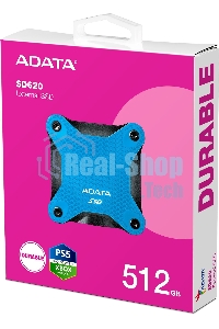 Внешний SSD 512Gb A-DATA SD620, External, USB 3.2, R/W -550/500 MB/s синий