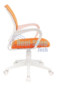 Кресло компьютерное Бюрократ CH-W695NLT TW-38-3 TW-96-1 оранжевый, сетка/ткань, крестовина пластик, пластик белый
