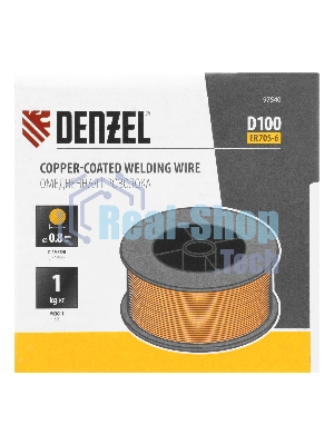 Омедненная проволока Denzel ER70S-6, диам. 0,8 мм, 1 кг, диам. катушки D100