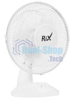 Вентилятор Rix RDF-2200W белый, настольный, 30 Вт, 2 скорости, 22 см