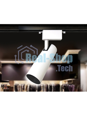 Трековый однофазный светодиодный светильник Ambrella light GL5851 WH/BK белый/черный LED 10W 4200K 24°