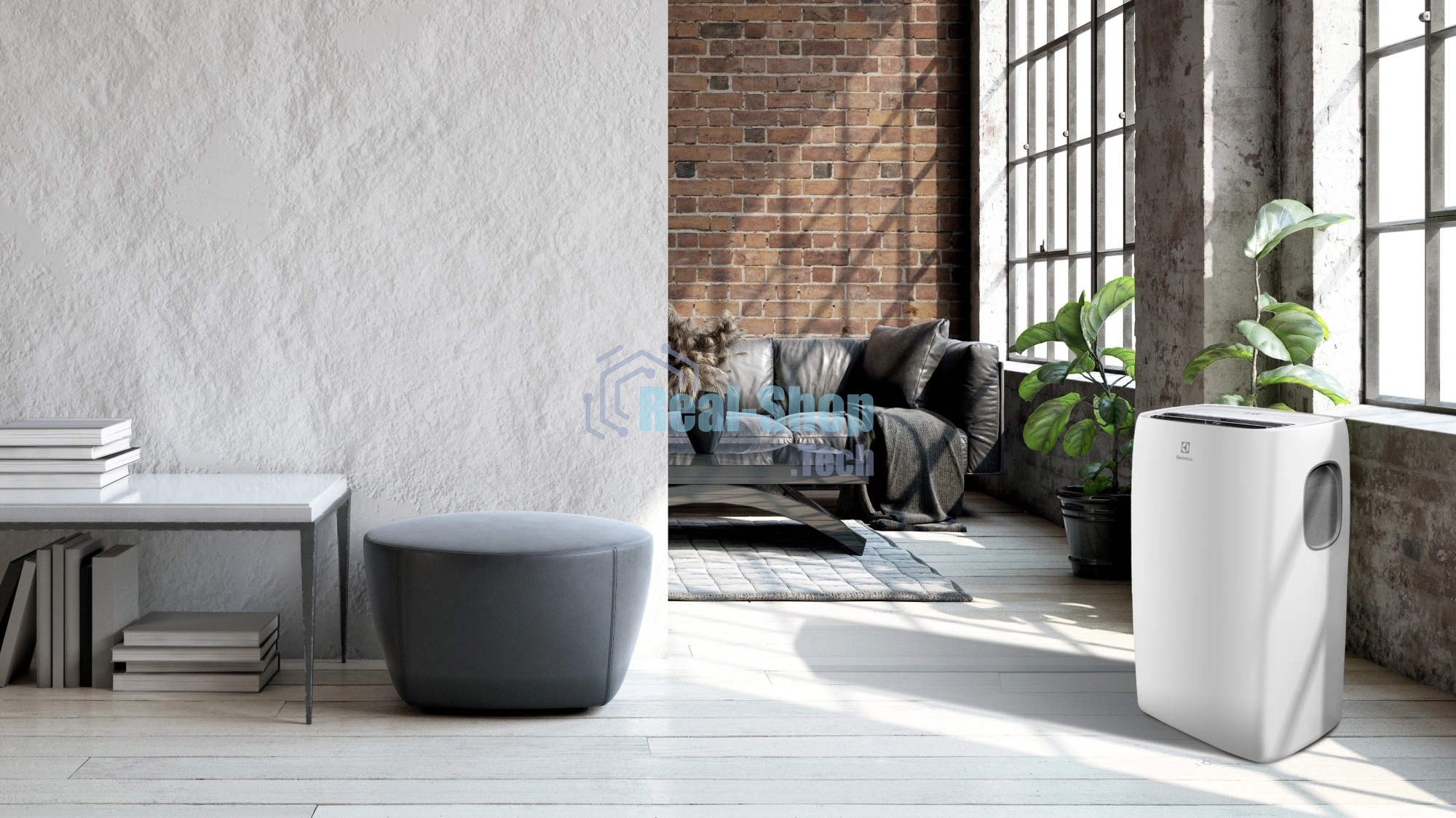 Кондиционер мобильный Electrolux Loft EACM-11 CL/N3 белый площ.27м2