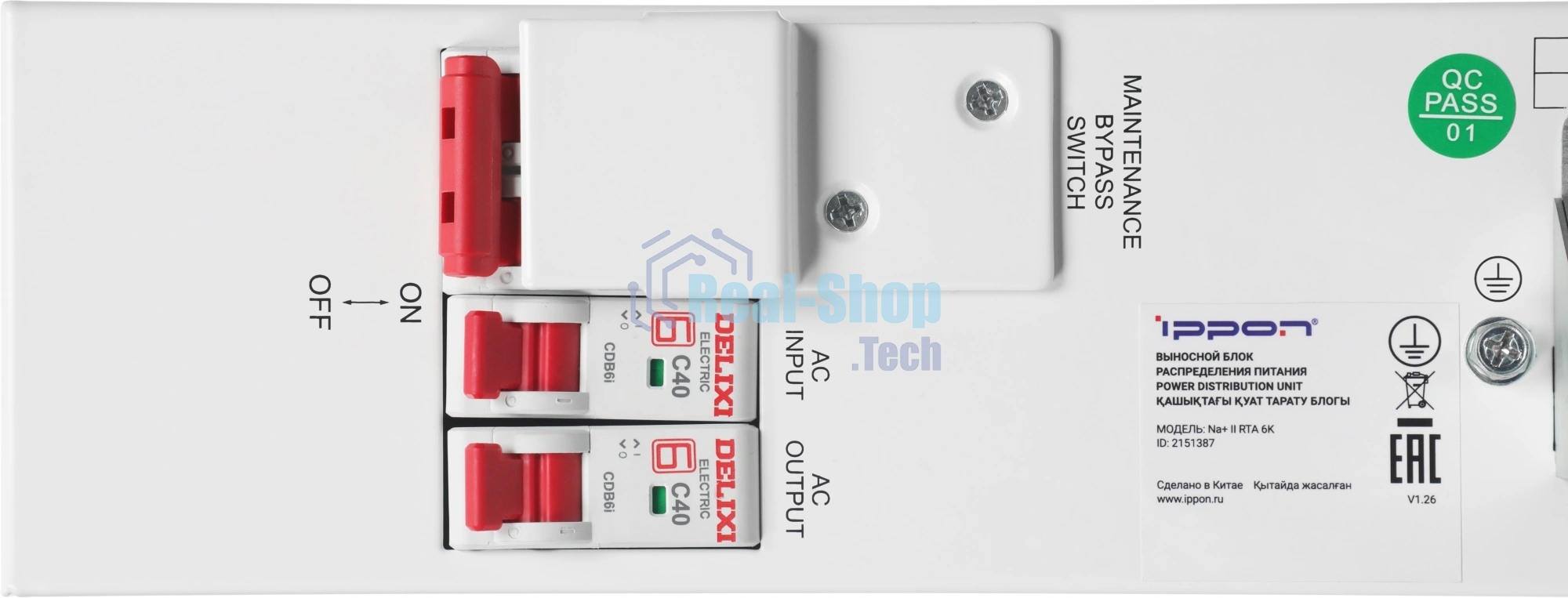 Источник бесперебойного питания Ippon Na+ II RTA 6K 6000Вт 6000ВА белый
