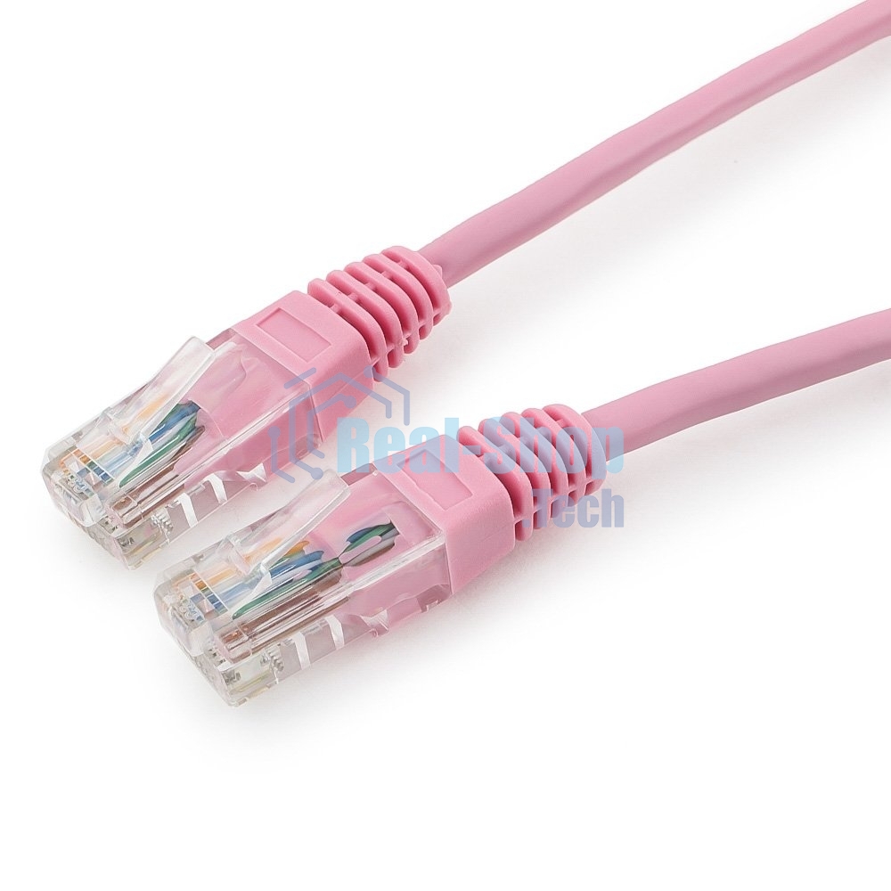 Патч-корд UTP Cablexpert cat.5e, 1м, литой, многожильный, розовый