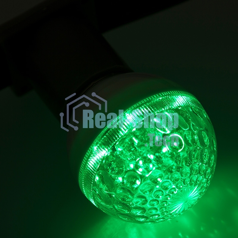 Лампа шар Neon-night e27 10 LED Ø50мм зеленая 24В (постоянное напряжение)