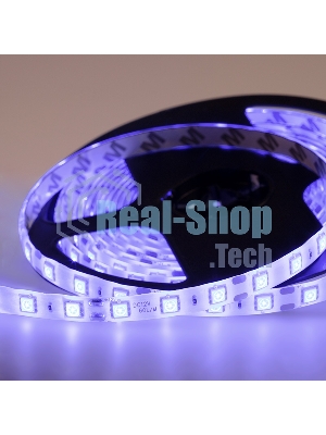 Лента светодиодная силикон, 10 мм, IP65, SMD 5050, 60 LED/m, 12 V, цвет свечения синий