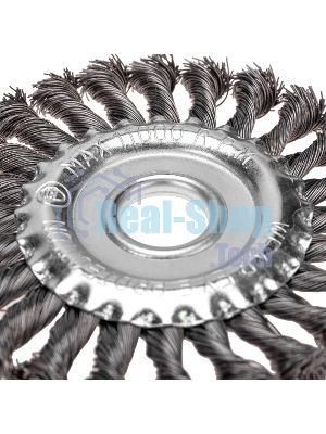 Щетка дисковая для УШМ Kranz крученая 125 мм, отв. 22,23 мм