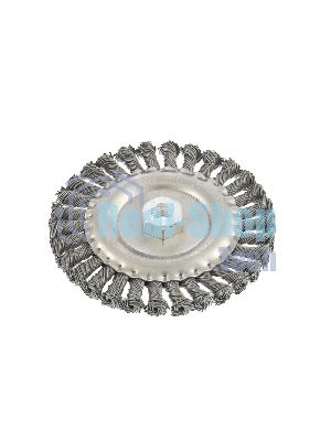 Щетка для УШМ, 150 мм, М14, Плоская, крученая проволока 0,8 мм Matrix