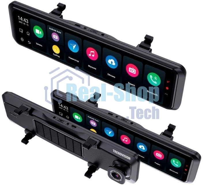 Видеорегистратор TrendVision aMirror 15 Android UNIVERSE черный 1080x1920 1080p 140гр. GPS внутренняя память:64Gb UIS8581A