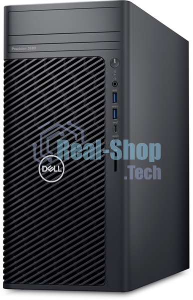 Компьютер Dell Precision 3680 Tower Core i7-14700 (2,1GHz) 16GB (1x16GB) DDR5, 512GB SSD, Nvidia RTX A2000, 12GB GDDR6, 1000W, TPM, No Optical Drive, Win11Pro Multilang, 1YW