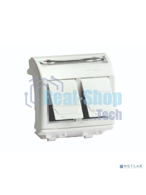 Компьютерная розетка Dkc 76643B R J -45, кат.5Е (2 разъема АМР), белая, 2 мод.