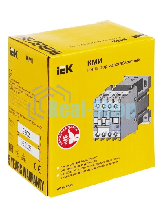 Контактор IEK KKM11-012-230-10 КМИ-11210 12А 230В/АС3 1НО