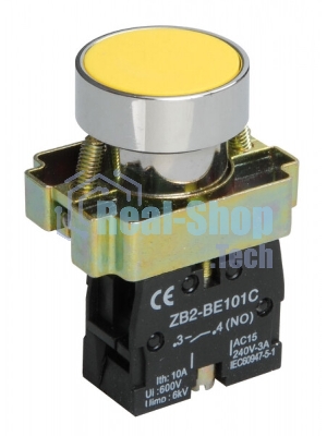 Кнопка управления LAY5-BA51 без подсветки желтая 1з BBT60-BA-K05 IEK