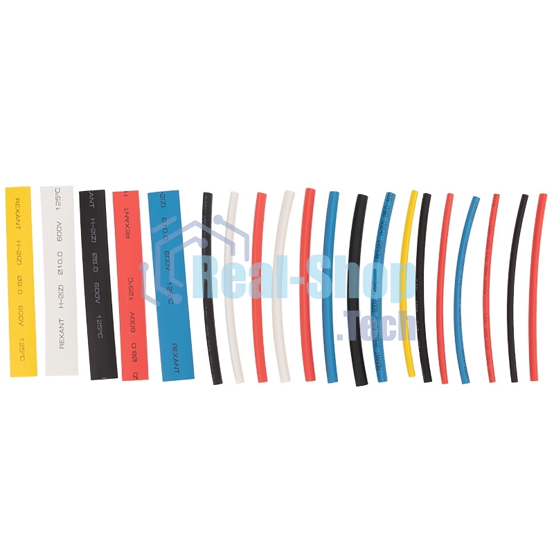 Термоусаживаемые трубки Rexant AUTO PLUS 2:1 (Набор 19 шт.)