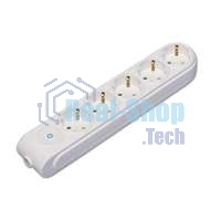 Колодка удлинителя 5-м с заземл. защ. шторки с выкл. Makel N5310000