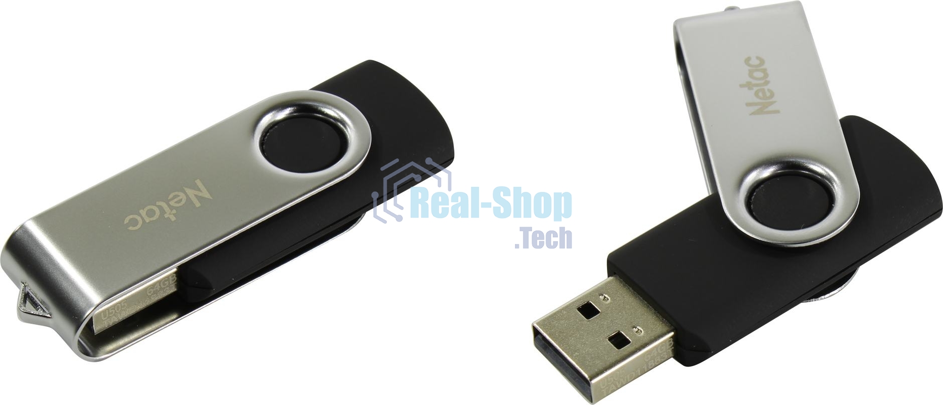 Флешка USB Netac U505 64Gb NT03U505N-064G-20BK, USB 2.0