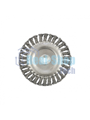 Щетка для УШМ, 150 мм, М14, Плоская, крученая проволока 0,8 мм Matrix