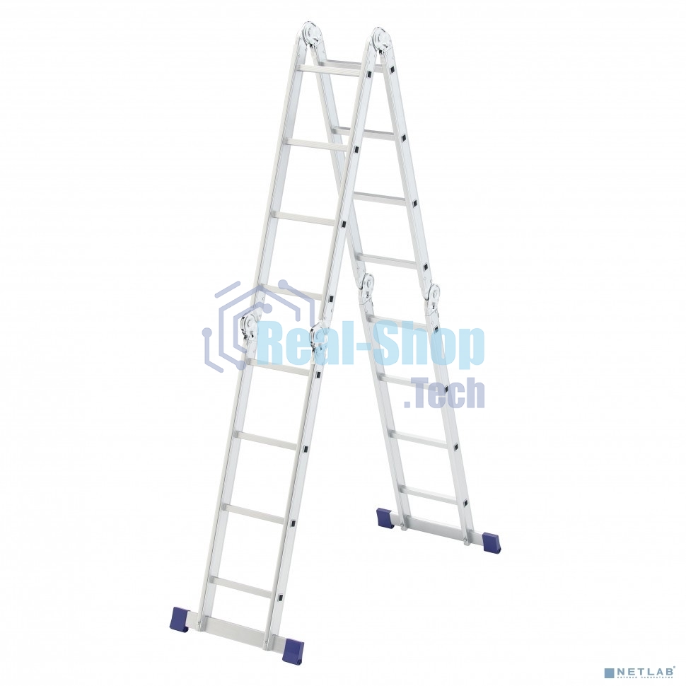 Лестница шарнирная алюминиевая Сибртех, 4х4
