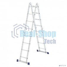 Лестница шарнирная алюминиевая Сибртех, 4х4