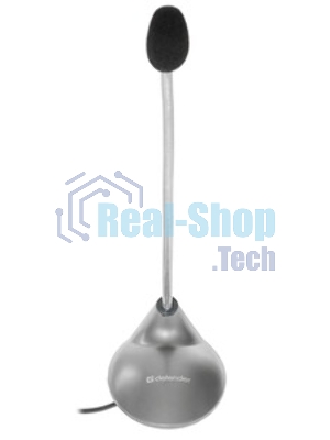 Микрофон компьютерный Defender MIC-111, серый, кабель 1,5 м