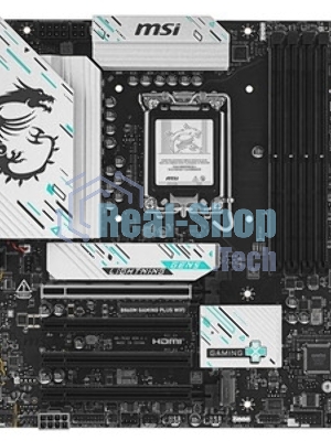 Материнская плата MSI B860M GAMING PLUS WIFI, LGA 1851, Intel B860, 4xDDR5, 4xSATA, 3xM.2, 1xPCIe 4.0 x4, 1xPCIe 5.0 x16, 1xDP, 1xHDMI, 1xUSB-C, 1x 5Gb LAN, 3xUSB-A 2.0, 2xUSB-A 3.2 Gen 1, 1xUSB 3.2 Gen 2, 7.1, 3x3.5 мм, mATX